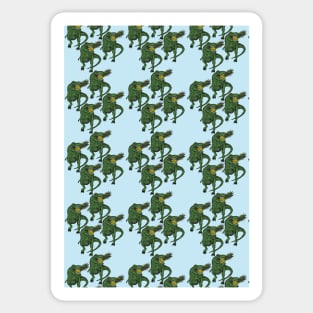 pineapple panda pattern Sticker